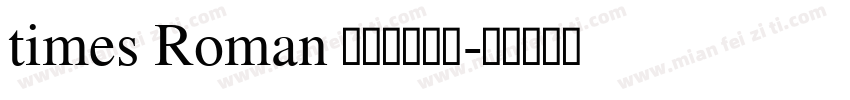 times Roman 常规字体下载字体转换
